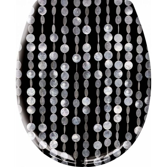 Kleine Wolke 1872926075 Toilettensitz Harter Toilettensitz Duroplast Schwarz, Grau, Weiß