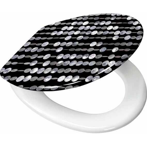 Kleine Wolke 1872926075 Toilettensitz Harter Toilettensitz Duroplast Schwarz, Grau, Weiß, 2 image