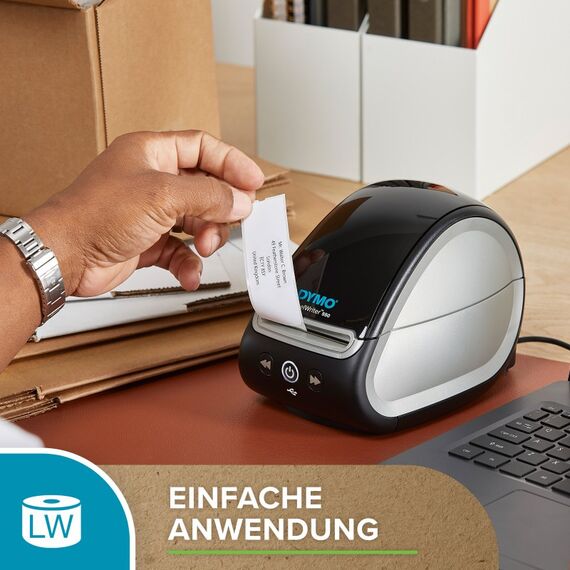 DYMO Original LabelWriter Adressetiketten (Groß) | 36 mm x 89 mm | schwarzer Druck auf weißem Untergrund | 2 Rollen mit je 260 Etiketten (520 Stück) | selbstklebend | für LabelWriter Etikettendrucke, 8 image
