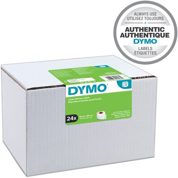 DYMO Original LabelWriter Adressetiketten (Groß) | 36 mm x 89 mm | schwarzer Druck auf weißem Untergrund | 2 Rollen mit je 260 Etiketten (520 Stück) | selbstklebend | für LabelWriter Etikettendrucke, 9 image