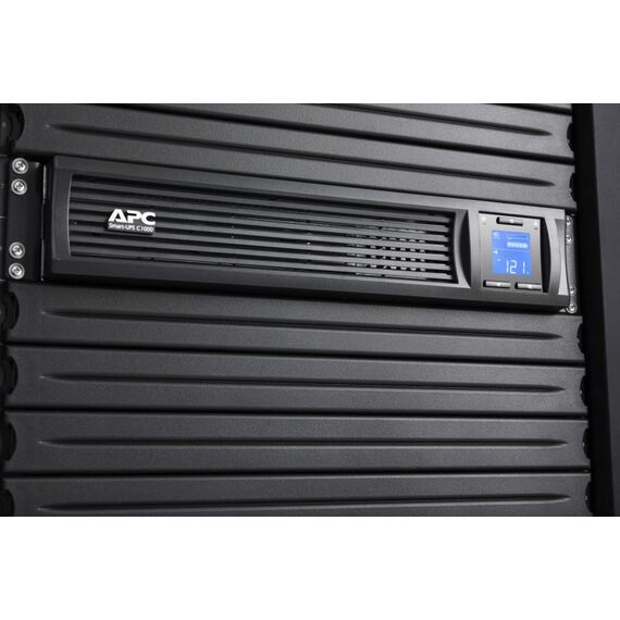 APC Smart-UPS C, Line-Interactive, 1000VA, Rackmontage 2 HE, 230V, 4x IEC C13 Ausgänge, SmartConnect, USB und serielle Kommunikation, AVR, Grafik-LCD, 8 image