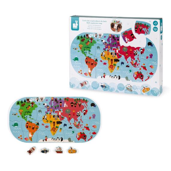 JANOD Bath Explorers Map Badpuzzle Mehrfarbig, 6 image