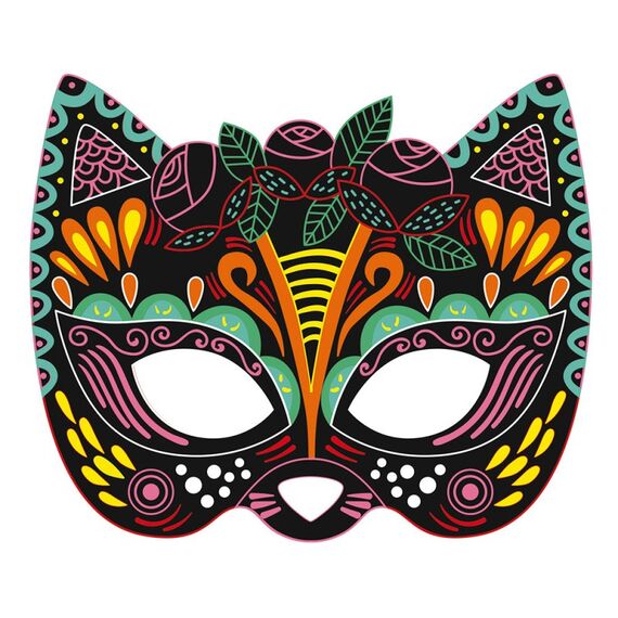 JANOD Scratch Art Party Masks, 6 image