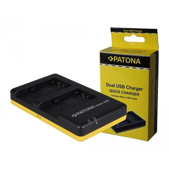 PATONA Dual Schnell-Ladegerät f. Panasonic VW-VBT190 VBT-380 HC-V757 inkl. Micro-USB Kabel, 3 image