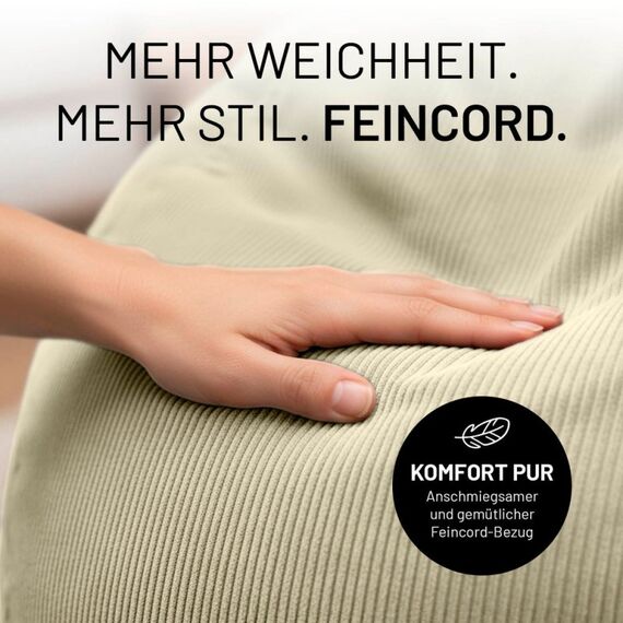 Lumaland Sitzsack 120l beige Comfort Drinnen V-förmig, 4 image