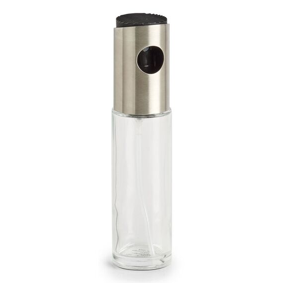 Zeller Present 19956 Öl-/Essig-Spender 0,1 l Flasche Glas, Edelstahl Transparent, Edelstahl