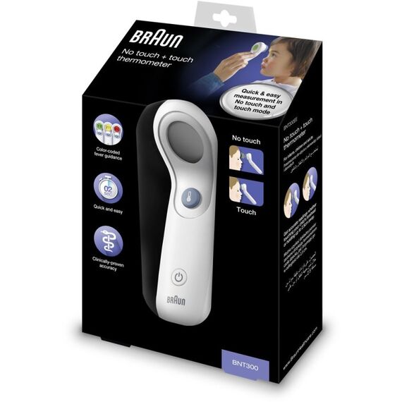 Braun BNT300WE Digitales Fieberthermometer Fernabtastthermometer Weiß Stirn Tasten, 2 image