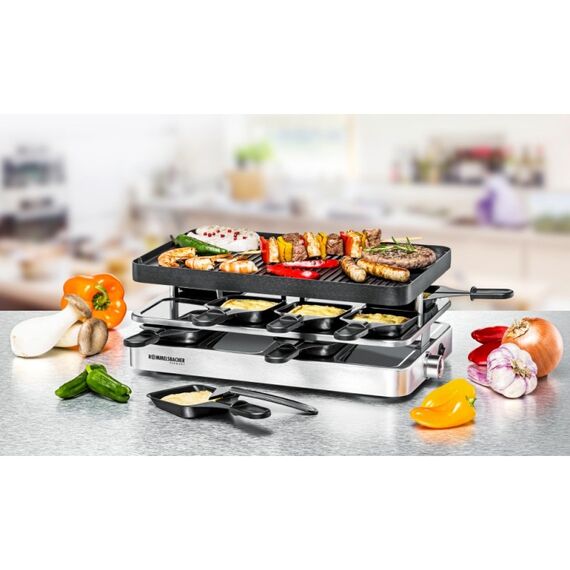 Rommelsbacher RC 1400 Raclette Grill 8 Person(en) 1200 W Edelstahl