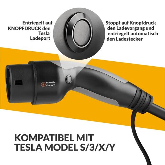 EV Buddy 200.0022 Ladekabel für Elektrofahrzeuge Schwarz Typ 2 3 6 m, Länge: 6 m, 2 image