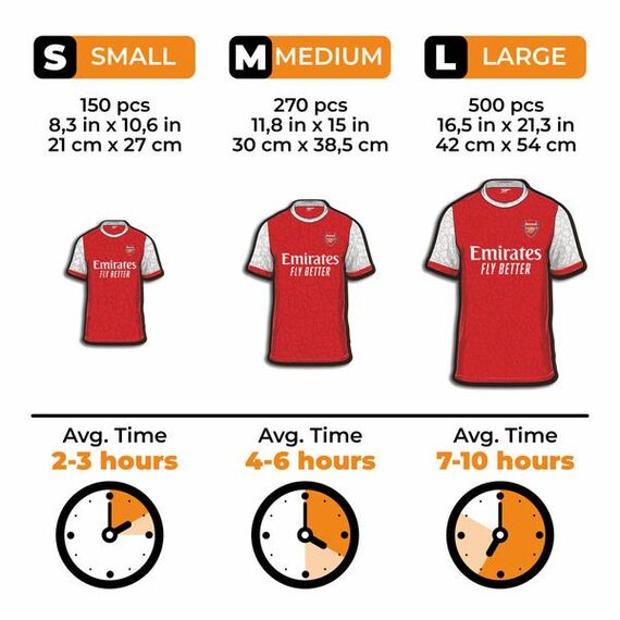 Iconic Puzzles Arsenal FC - Jersey Puzzlespiel 150 Stück(e) Sport, Farbe: Rot, Weiß, 7 image
