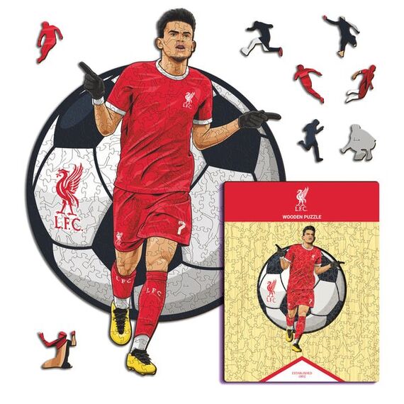 Iconic Puzzles Liverpool FC - Luis Diaz Puzzlespiel 150 Stück(e) Sport, Farbe: Schwarz, Rot, Weiß