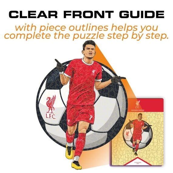 Iconic Puzzles Liverpool FC - Luis Diaz Puzzlespiel 150 Stück(e) Sport, Farbe: Schwarz, Rot, Weiß, 5 image
