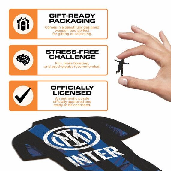 Iconic Puzzles FC Inter Jersey Puzzlespiel 150 Stück(e) Sport, Farbe: Schwarz, Blau, Weiß, 3 image