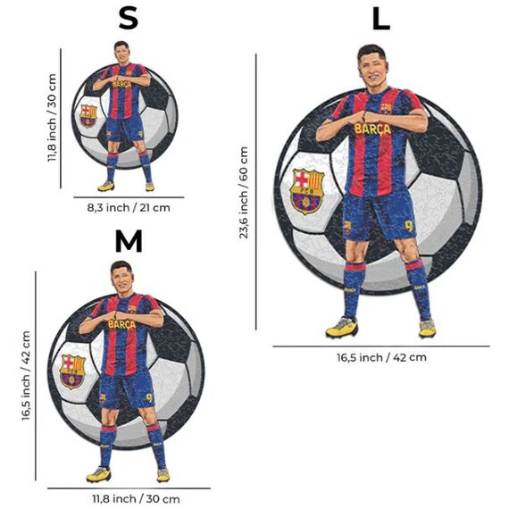 Iconic Puzzles FC Barcelona Robert Lewandowski Formpuzzle 150 Stück(e) Sport, 4 image