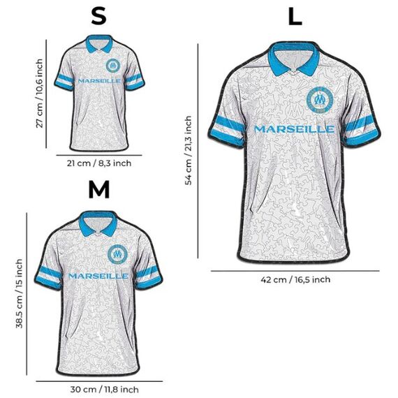 Iconic Puzzles Olympique Marseille Jersey Formpuzzle 150 Stück(e) Sport, 2 image