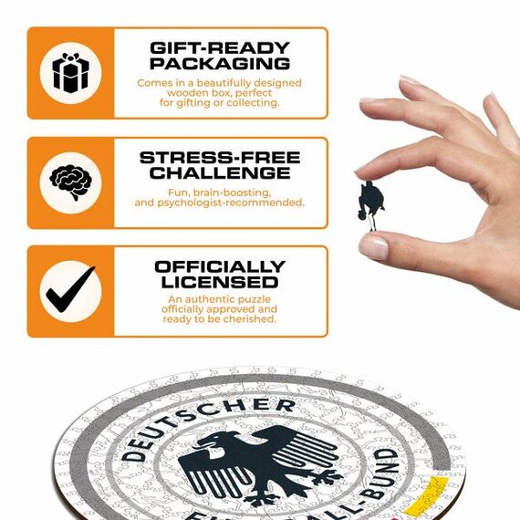 Iconic Puzzles Germany Eagle Logo Puzzlespiel 150 Stück(e) Sport, Farbe: Schwarz, Grau, Weiß, 3 image