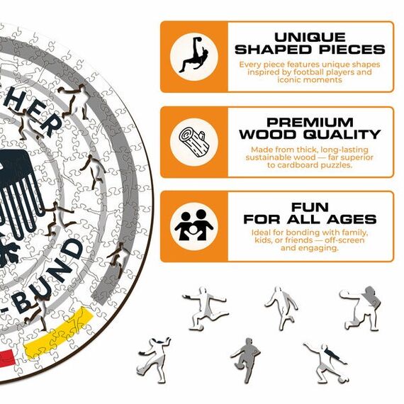 Iconic Puzzles Germany Eagle Logo Puzzlespiel 150 Stück(e) Sport, Farbe: Schwarz, Grau, Weiß, 6 image