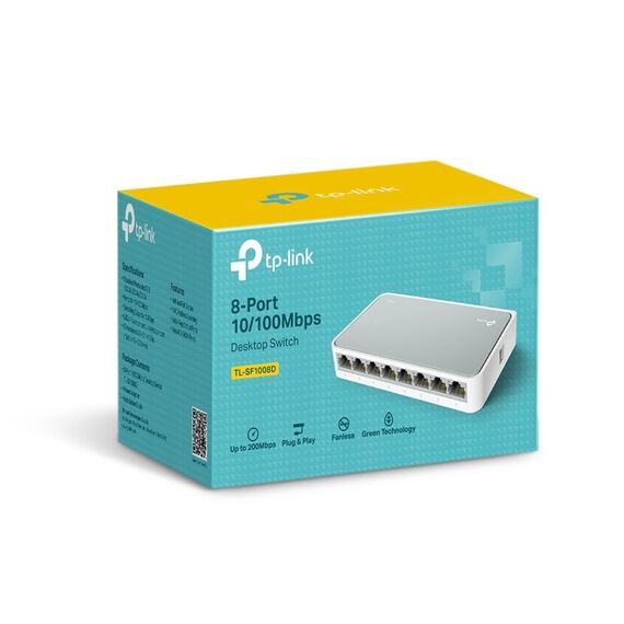 TP-Link TL-SF1008D Netzwerk-Switch Unmanaged Fast Ethernet (10/100) Weiß, 2 image