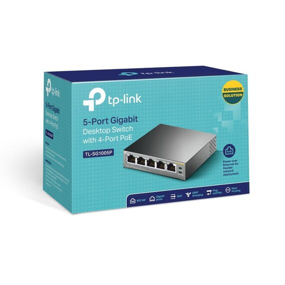 TP-Link 5-Port-10/100/1000Mbit/s-Desktop-Switch mit 4 PoE-Ports, 2 image