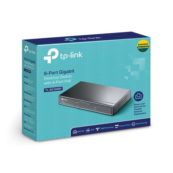 TP-Link TL-SG1008P Netzwerk-Switch Unmanaged Gigabit Ethernet (10/100/1000) Power over Ethernet (PoE) Haselnuss, 3 image