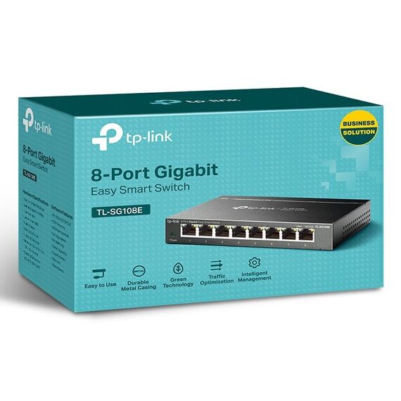 TP-Link TL-SG108E Netzwerk-Switch Managed L2 Gigabit Ethernet (10/100/1000) Schwarz, 3 image