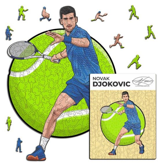 Iconic Puzzles Novak Djokovic Puzzlespiel 150 Stück(e) Sport, Farbe: Beige, Blau, Grün, Weiß