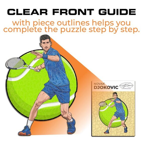 Iconic Puzzles Novak Djokovic Puzzlespiel 150 Stück(e) Sport, Farbe: Beige, Blau, Grün, Weiß, 7 image