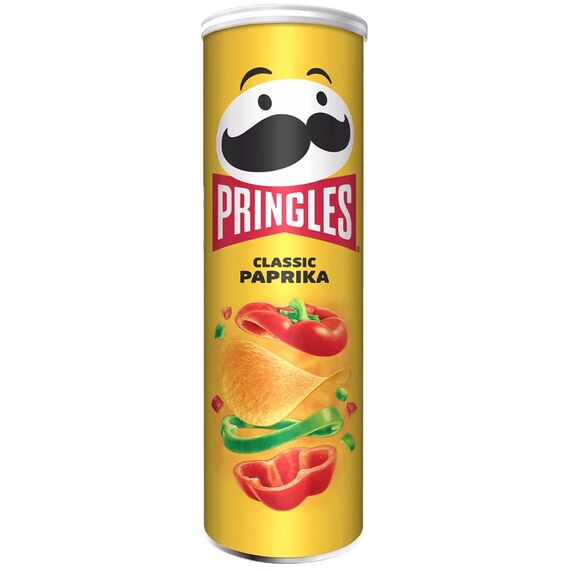 Pringles Classic Paprika 185 g Kartoffelchips Chili, Zwiebel, Paprika