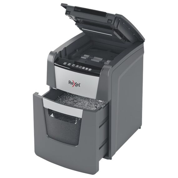 Rexel Optimum AutoFeed+ 100X Aktenvernichter Partikelschnitt-Zerkleinerung 55 dB 22 cm Schwarz, 3 image