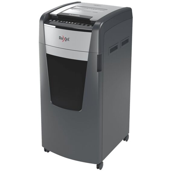 Rexel Optimum AutoFeed+ 750M Aktenvernichter Mikrogeschnittene Zerkleinerung 55 dB 23 cm Schwarz, Silber