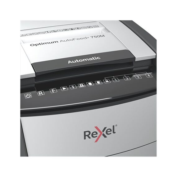 Rexel Optimum AutoFeed+ 750M Aktenvernichter Mikrogeschnittene Zerkleinerung 55 dB 23 cm Schwarz, Silber, 3 image