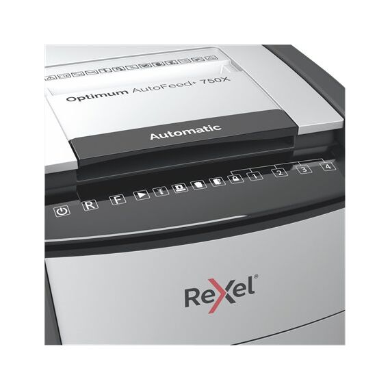 Rexel Optimum AutoFeed+ 750X Aktenvernichter Partikelschnitt-Zerkleinerung 55 dB 23 cm Schwarz, Silber, 3 image