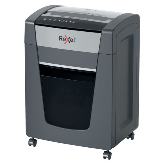 Rexel Momentum P420+ Aktenvernichter Kreuzschreddern 55 dB 23 cm Schwarz, Silber