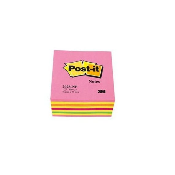 Post-It 2028-NP Klebezettel Quadratisch Orange, Pink, Violett, Gelb 450 Blätter Selbstklebend