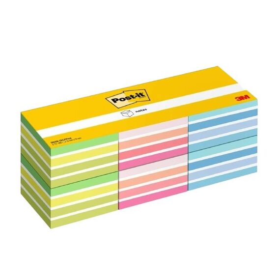 Post-It OCPPX6 Klebezettel Quadratisch Blau, Grün, Orange, Pink 450 Blätter Selbstklebend