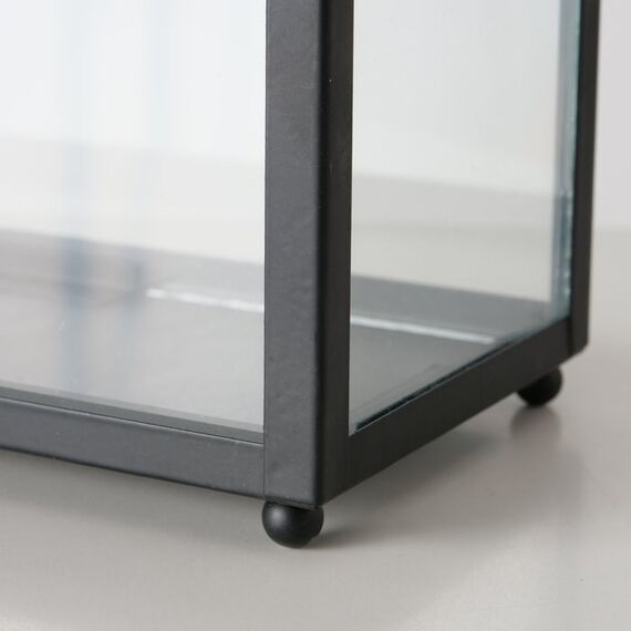 Boltze 2049916 Kerzenständer Glas, Metall Schwarz, Transparent, 3 image