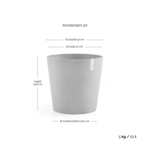 Ecopots Amsterdam Anthrazit Kunststoff 1 Stück(e), 3 image