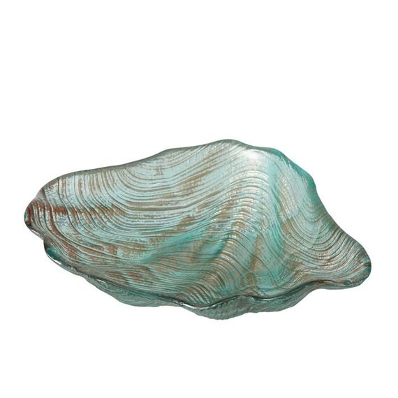 Boltze 2057259 Dekorative Schüssel Türkis Glas