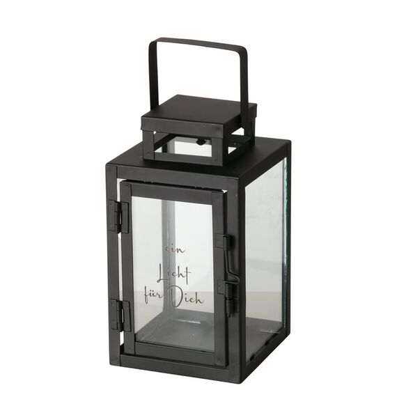 Boltze 2061669 Laterne Schwarz, Transparent