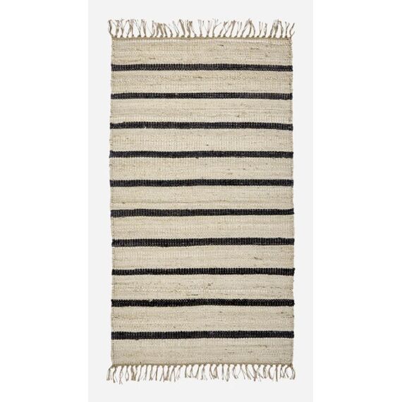 House Doctor 206230712 Teppich Drinnen Bodenmatte Rechteck Jute Natürlich/Natur, Schwarz