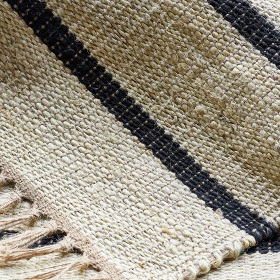 House Doctor 206230712 Teppich Drinnen Bodenmatte Rechteck Jute Natürlich/Natur, Schwarz, 3 image