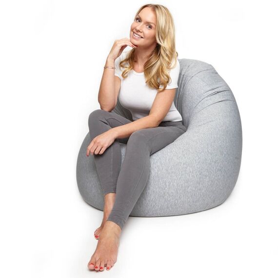 Lumaland 20651 Sitzsack Hellgrau Drinnen Oval