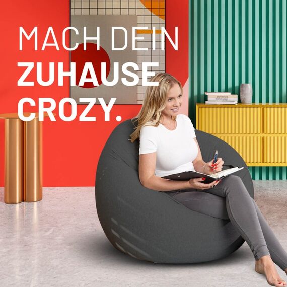 Lumaland 20652 Sitzsack Dunkles Grau Drinnen Oval, 3 image