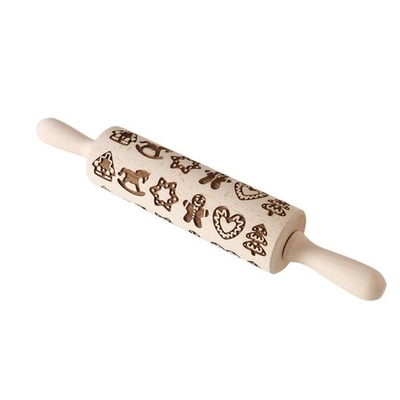 Boltze 2069326 Nudelholz Buche Strukturierte Oberfläche 60 mm