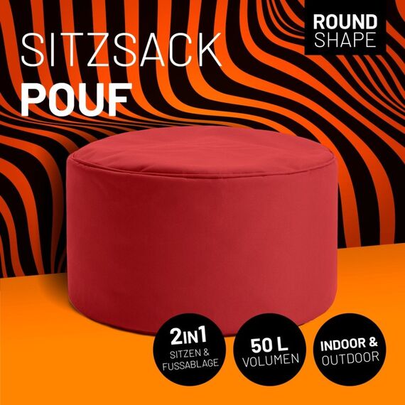 Lumaland 20706 Hocker & Sitzkissen Hocker/Ottomane Rund, 2 image
