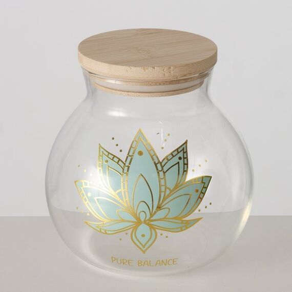 Boltze 2079154 Glas Rund Bambus, Glas, Silikon Transparent, 5 image
