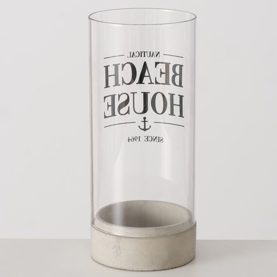 Boltze 2079295 Kerzenständer Glas, Stein Grau, Transparent, 5 image