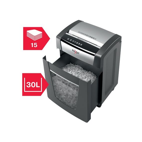 Rexel Momentum M515 Aktenvernichter Partikelschnitt-Zerkleinerung Schwarz, Grau, 5 image