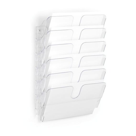 Durable FLEXIPLUS Prospektständer 6 Regale Transparent