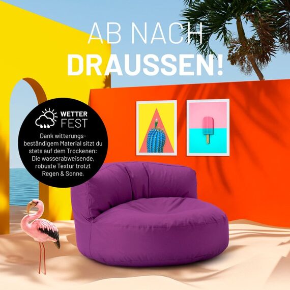 Lumaland Sitzsack-Sofa Lila Drinnen Stuhl, 6 image
